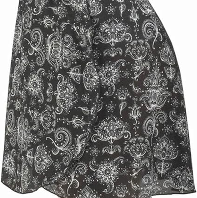 Basilica Wrap Skirt - Black Pattern 