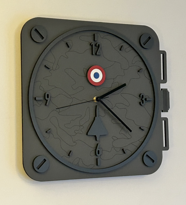 Horloge 3D en bois  *Mirage 2000* 