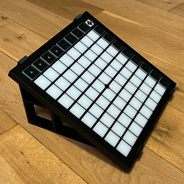Stand for Novation Launchpad X (MIDI grid controller for Ableton Live) with reversible 30 degree/60 degree angle tilt