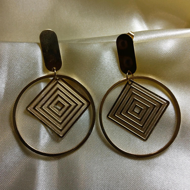 Boucles d'oreilles en acier inoxydable or