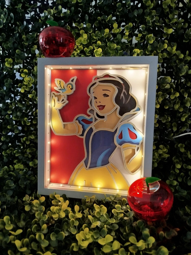 Cadre lumineux Blanche neige 