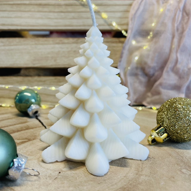 Bougie sapin de noël
