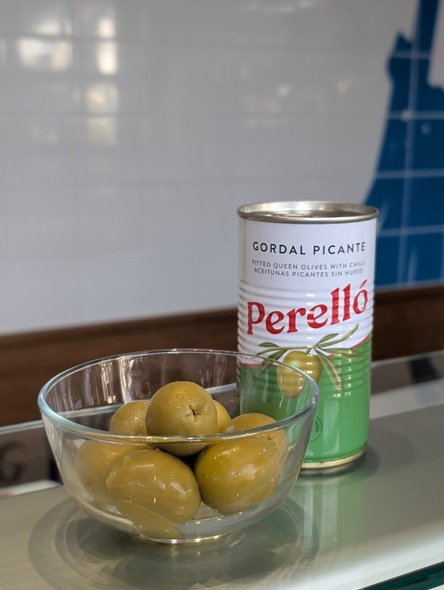 Portion of Gordal olives