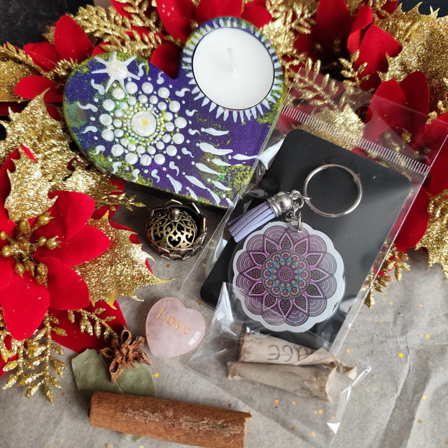 Coffret Zen bougeoir violet
