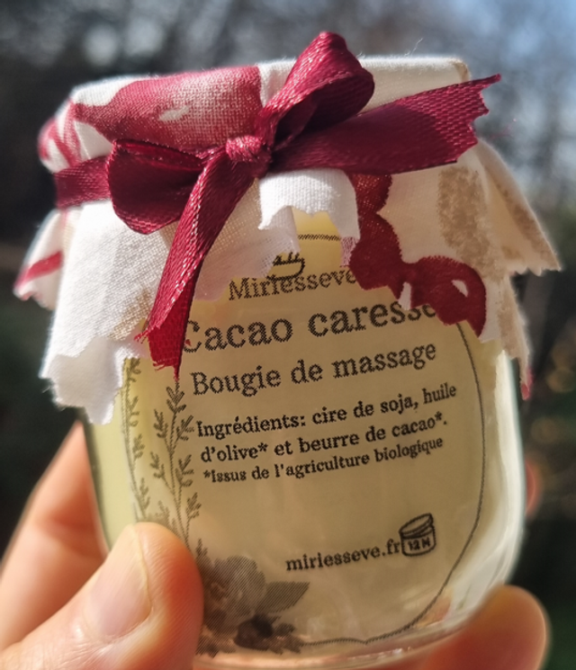 Bougie de massage Cacao caresse 