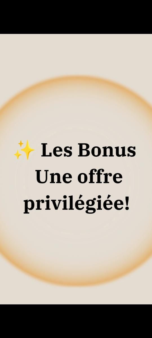OFFRES BONUS ( en complément d'un soin uniquement)