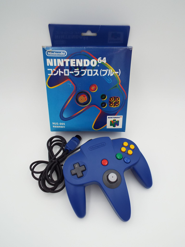 Nintendo 64 N64 Blue Controller In Box Official CIB Japan JPN
