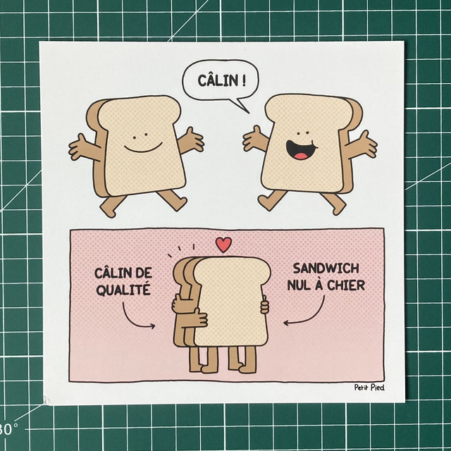 Print carré - Câlin