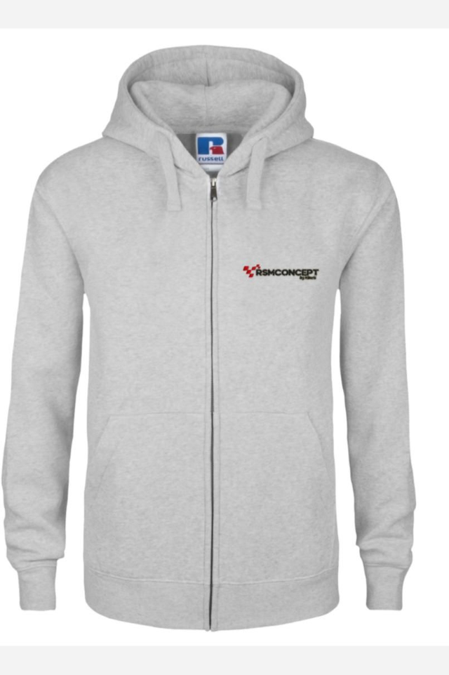 Sweat Shirt Zippé Capuche Gris - Logo OR