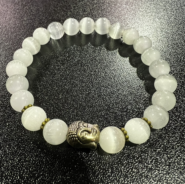 Bracelet sur élastique pierre de lune