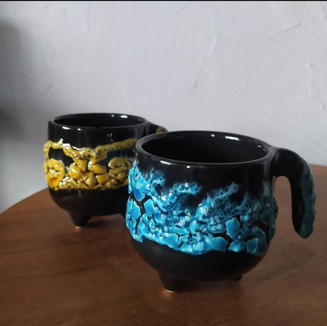 Duo de tasses Luc Vallauris (Auguste Lucchesi)