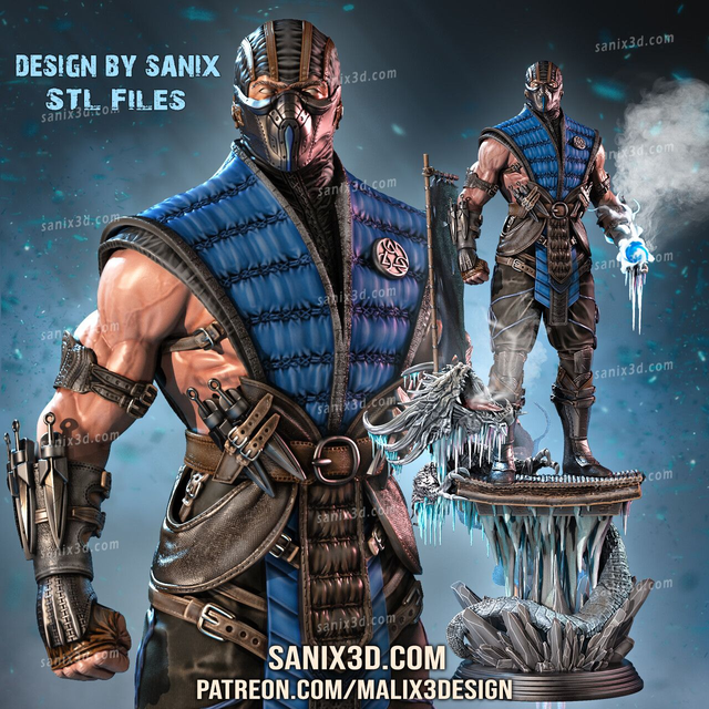 Statue SUB ZERO (Mortal kombat) série gaming/movie