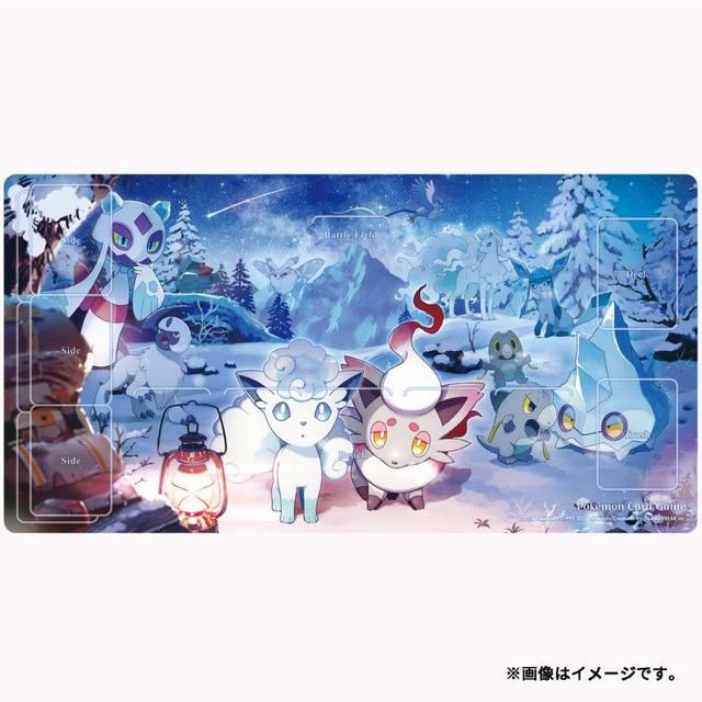 The Pokemon Company Pokémon Card Game: Snowy Gathering Rubber Playmat
