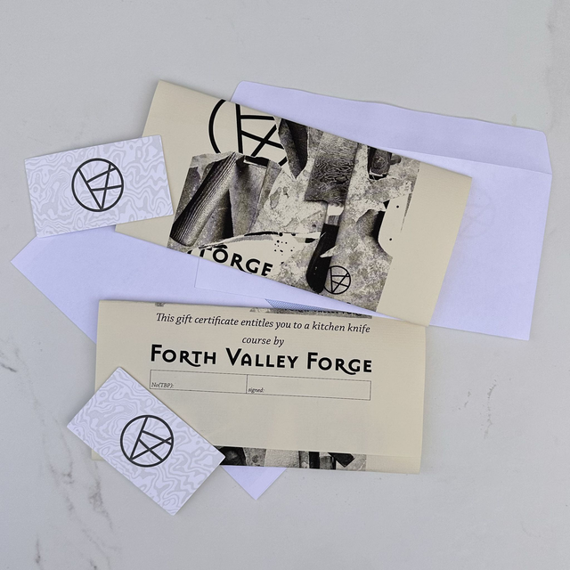 Gift Certificate for a two day knife making course to be arranged on a date that suits you!