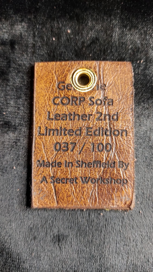 037 / 100 2nd Limited Edition Genuine CORP SOFA Leather Keyring 