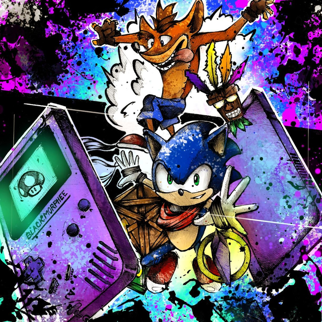 Jeux Vidéo - Crash et Sonic