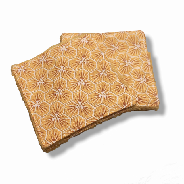 Coton à démaquiller lavable - Japon - Pensées jaunes