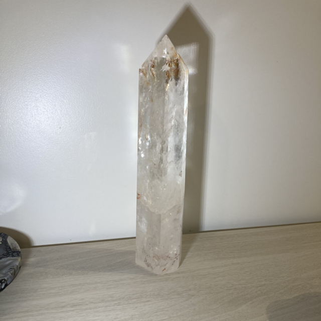Tall Statement Clear Quartz + Golden Healer Statement Tower