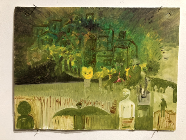 Cérémonie 37x30 Acrilyque sur bois