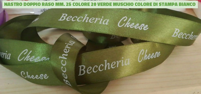 mt. 200 NASTRO IN DOPPIO RASO PERSONALIZZATO da mm. 25 