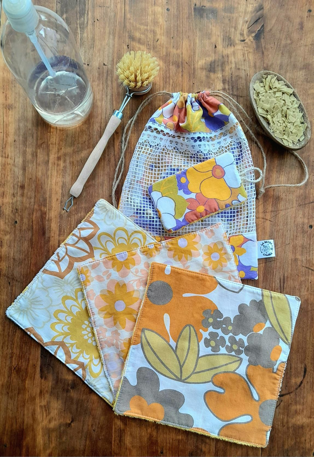 Kit zéro dechet &quot;Cuisine&quot; jaune