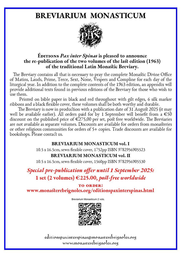 Brevarium Monasticum 2 vols.