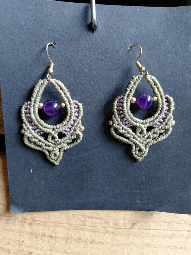 Boucles d'oreilles Amethyste
