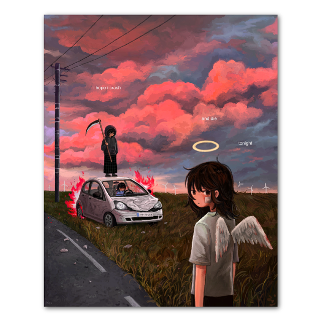 large art print - intrusive thoughts ⛔️