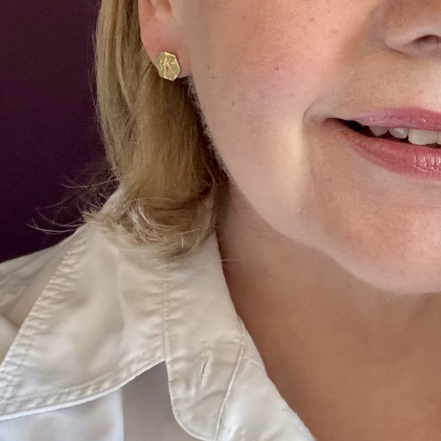 Gold-Plated Manchester Worker Bee Studs