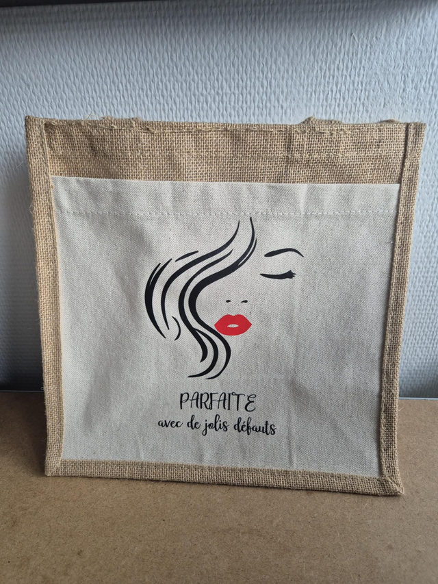 Cabas &quot; Parfaite avec de jolis défauts &quot;
