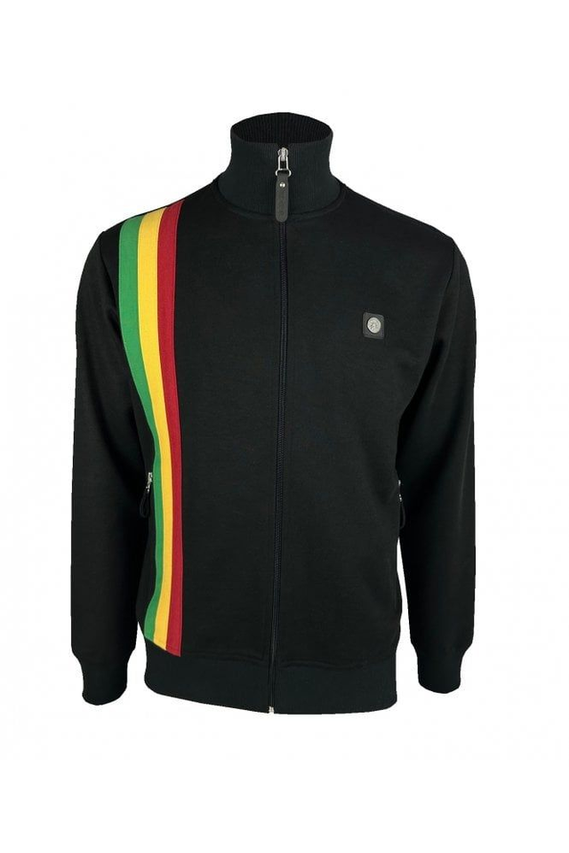 Trojan TR-8804 Racing Stripe Track Top - Black