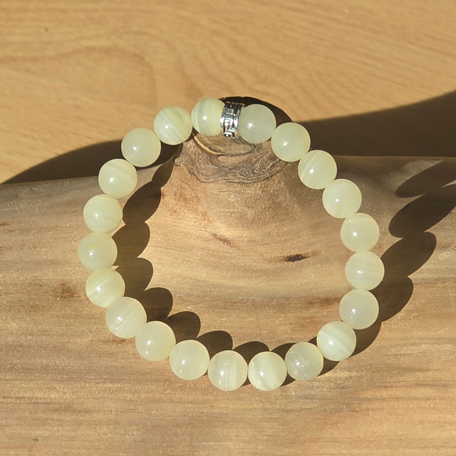 Bracelet calcite verte
