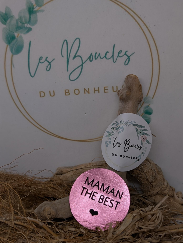 Broche personnalisée Maman the best br084