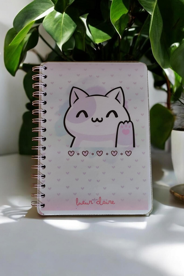 Carnet chibichat A5 Spirale 120 pages 