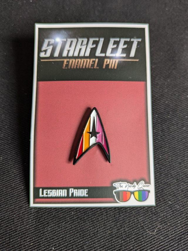 Starfleet Insignia Lesbian Pride Flag Soft Enamel Pin Badge