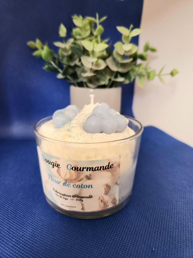 Bougie fleur de coton 200g 