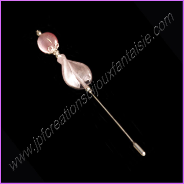 Broche Murano rose