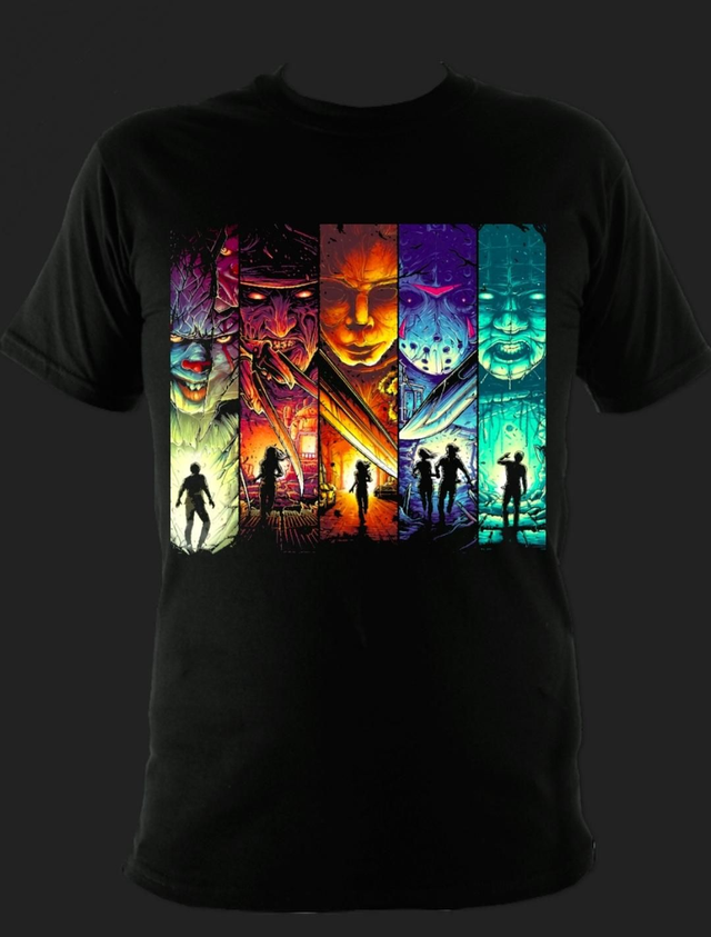 Pennywise, Freddy, Michael, Jason, Pinhead T-shirt