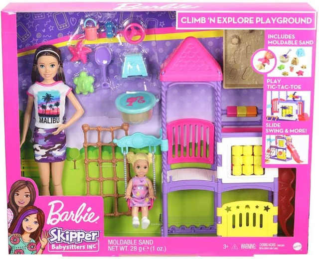 BARBIE BABYSITTER PLAYGROUND SET