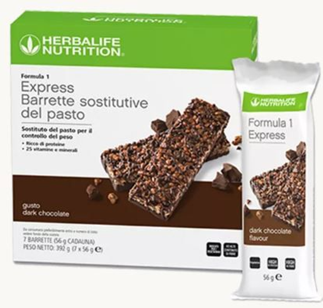 Formula 1 Herbalife Express – Barretta Sostitutiva del Pasto 7x56g – Il pasto completo che porti con te.
