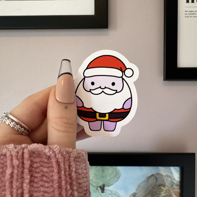 Plumplin Santa Sticker