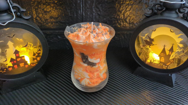 Bougie (tarte à la citrouille et biscuit)