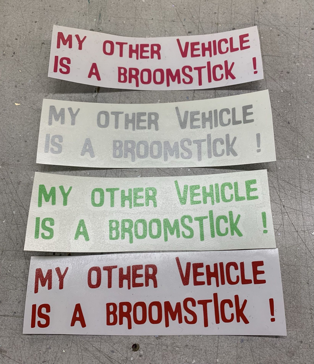 My Other Vehicle Is A Broomstick Sticker 