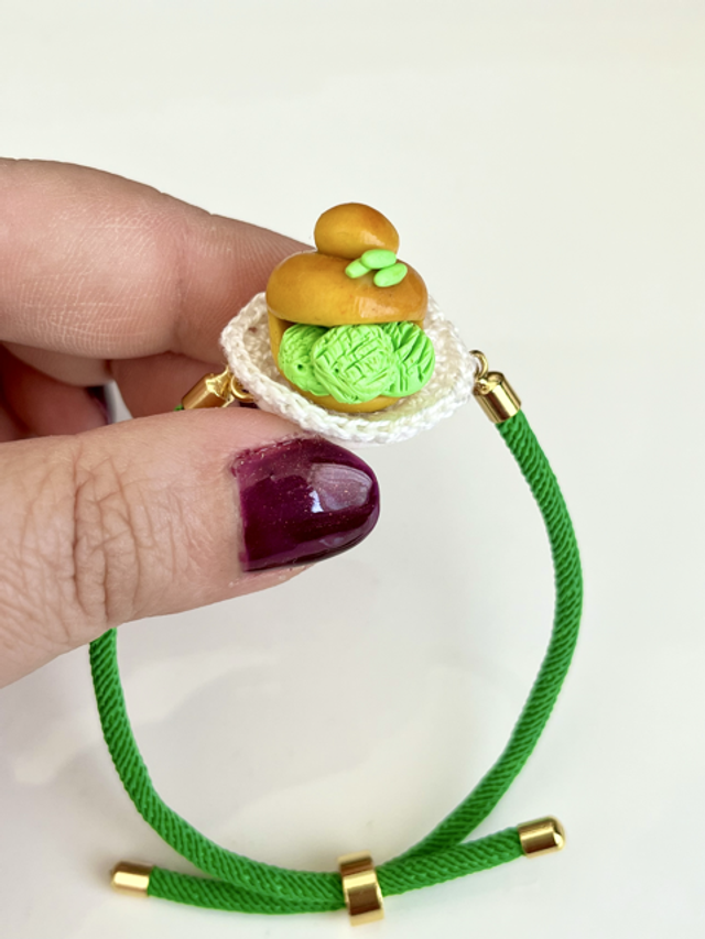 Bracciale Artigianale Brioche con Gelato al Pistacchio - Tradizione Siciliana