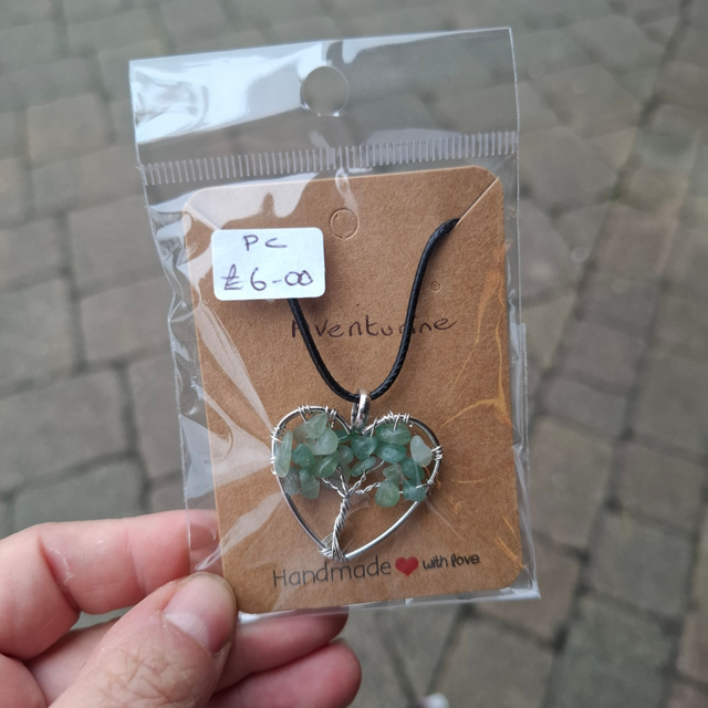 Heart Crystal Tree Necklace