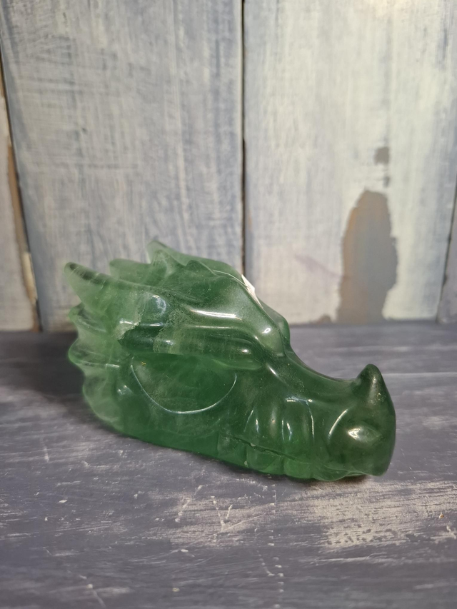 Green Fluorite Dragon Head 