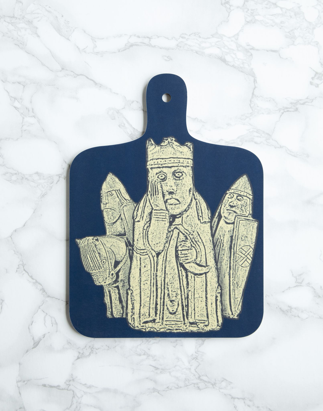 Lewis Chessmen Mini Chopping Board - Tweed Reverse