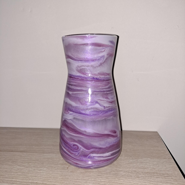 Purple swirl vase
