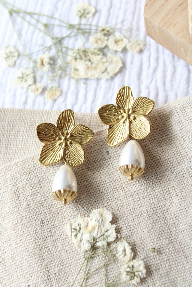 Boucles d’oreilles Fleur précieuse 