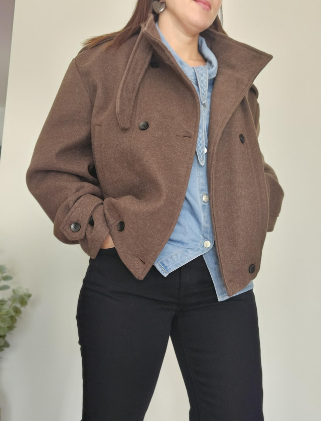 Manteau court Oversize Choco